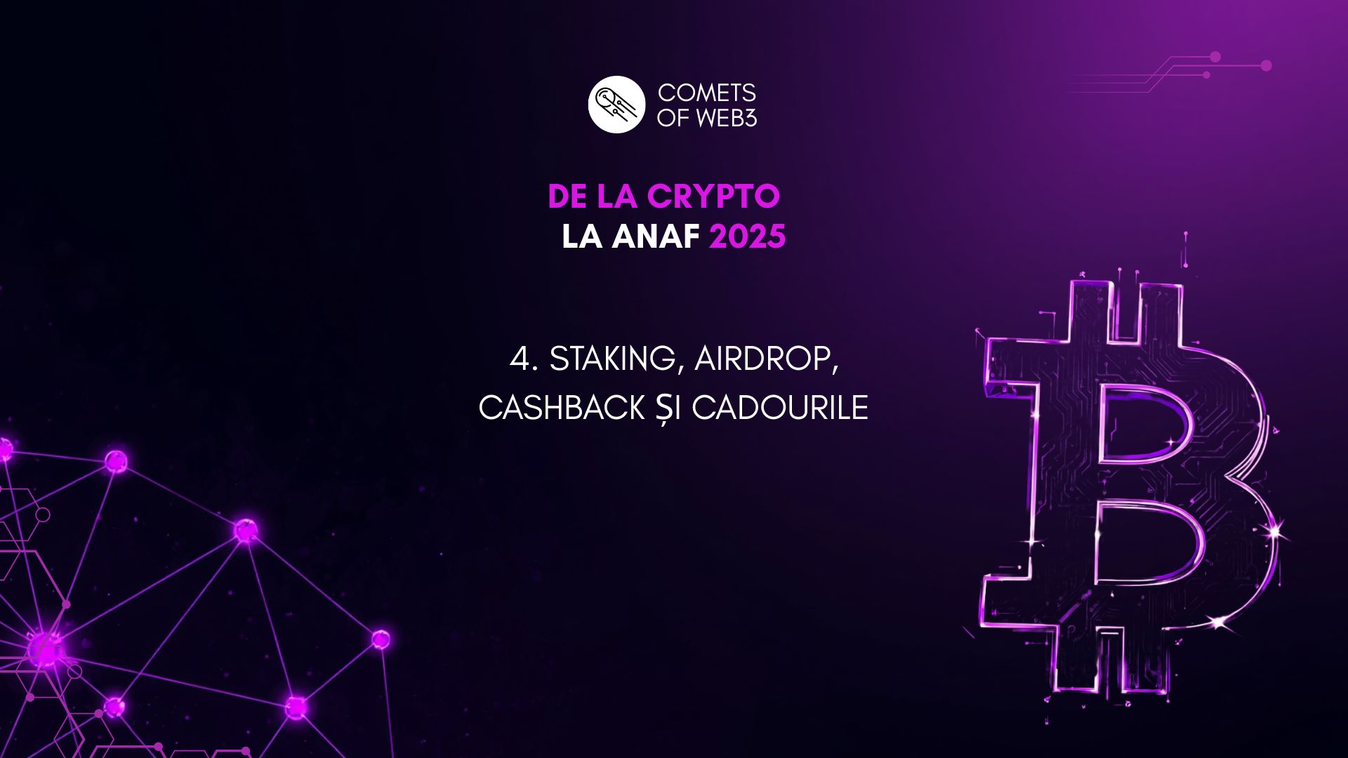 4. Staking, airdrop, cashback și cadourile