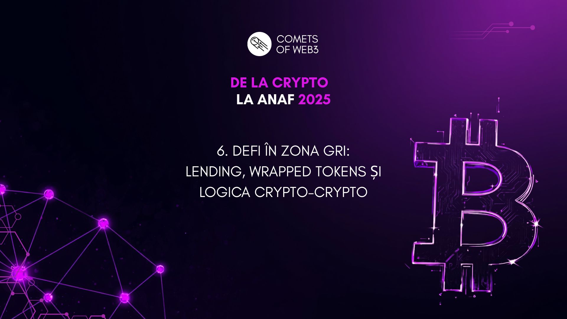 6. DeFi în zona gri: Lending, wrapped tokens și logica crypto-crypto